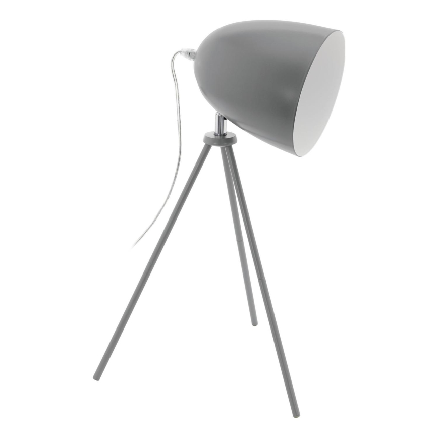 Eglo 33094 - Stolová lampa DUNDEE 1xE27/60W/230V sivá