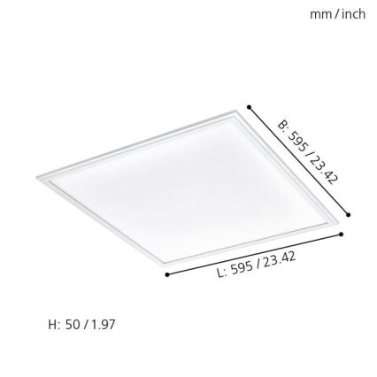 Eglo 33204 - LED RGBW Stmievateľné svietidlo SALOBRENA-C LED/34W/230V 2700-6500K + diaľkové ovládanie