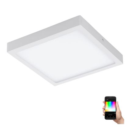 Eglo 33209 - LED RGBW stmievateľné stropné svietidlo FUEVA-C LED/21W/230V 2700-6500K 30x30 cm biela