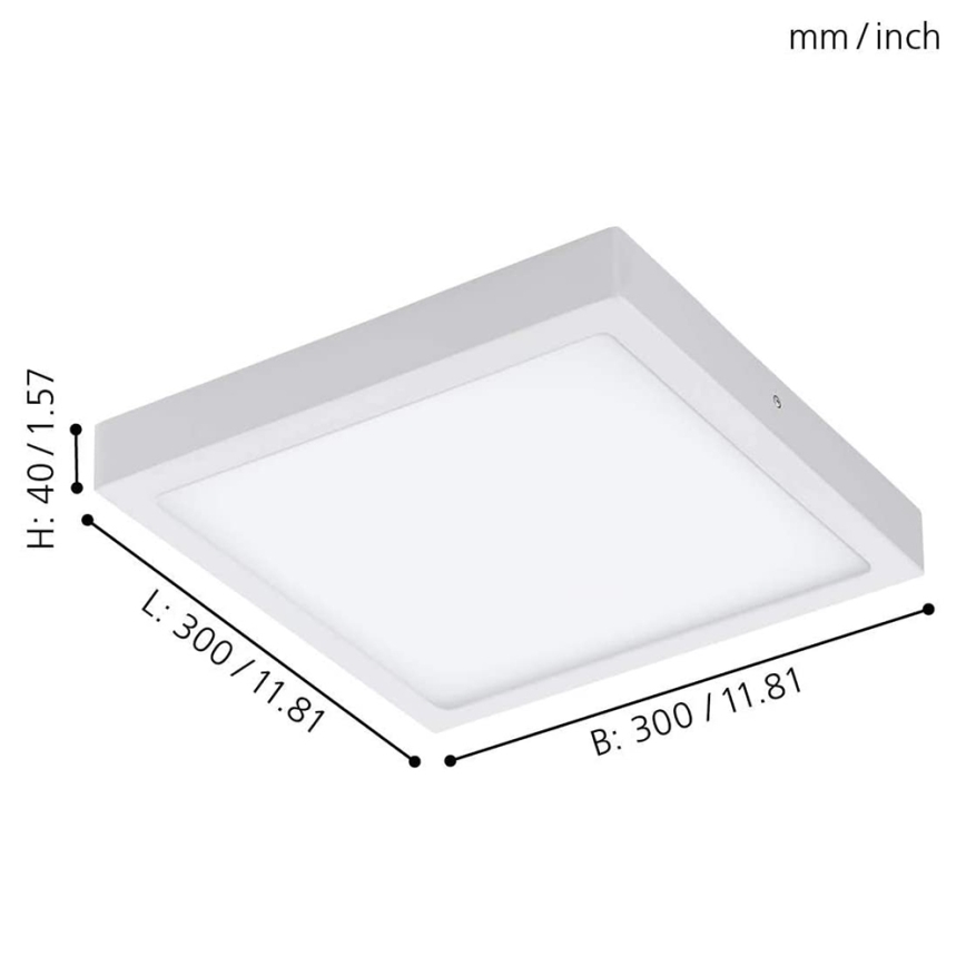 Eglo 33209 - LED RGBW stmievateľné stropné svietidlo FUEVA-C LED/21W/230V 2700-6500K 30x30 cm biela