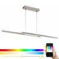 Eglo 33232 - LED RGBW stmievateľný luster na lankách FRAIOLI-C LED/34W/230V matný chróm