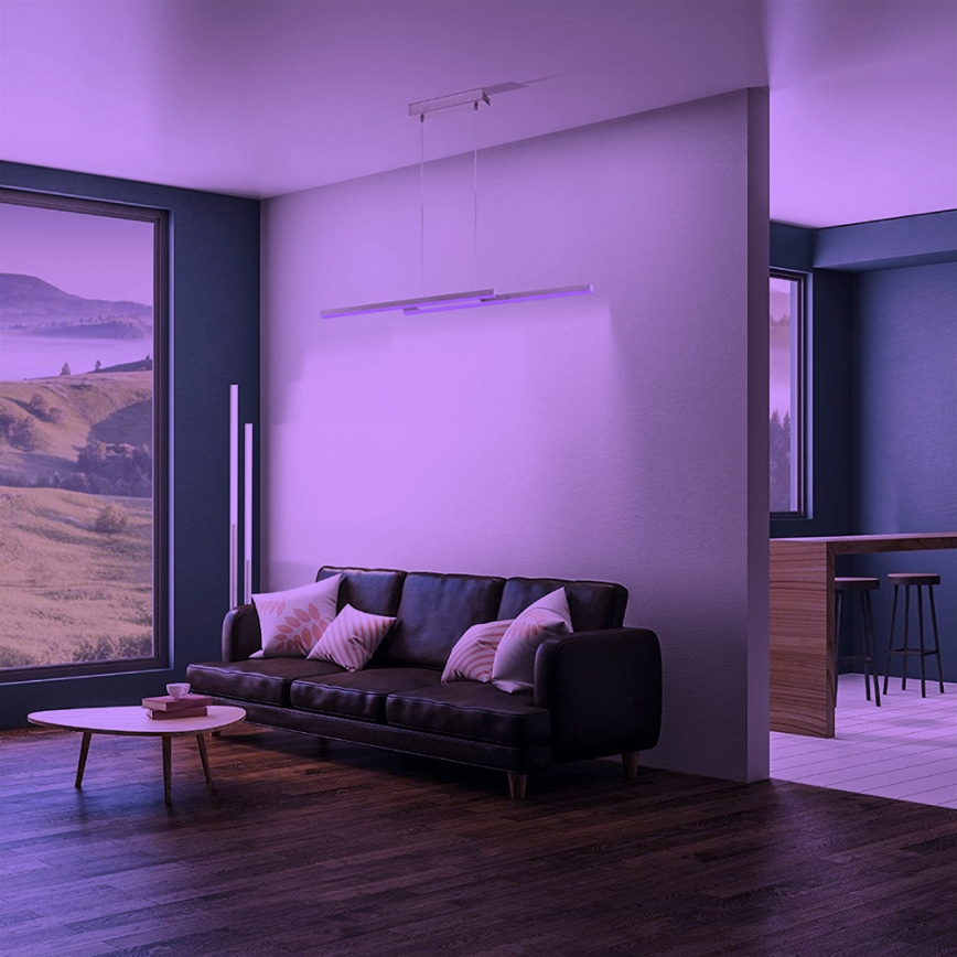 Eglo 33232 - LED RGBW stmievateľný závesný luster na lane FRAIOLI-C 2xLED/17W/230V matný chróm