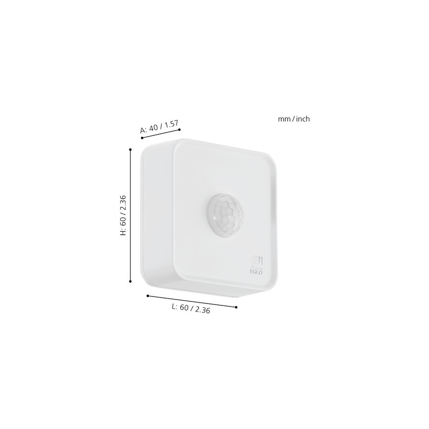 Eglo 33236 - Vonkajší pohybový a súmrakový senzor CONNECT SENSOR 3xAA 12 m biely IP44