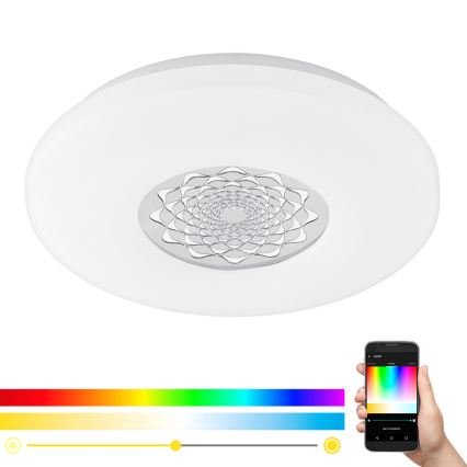 Eglo 33248 - LED RGBW Stmievateľné stropné svietidlo CAPASSO-C LED/17W/230V 2700-6500K priemer 34 cm