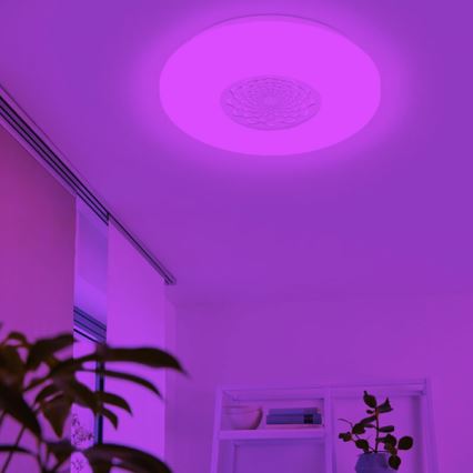 Eglo 33248 - LED RGBW Stmievateľné stropné svietidlo CAPASSO-C LED/17W/230V 2700-6500K priemer 34 cm