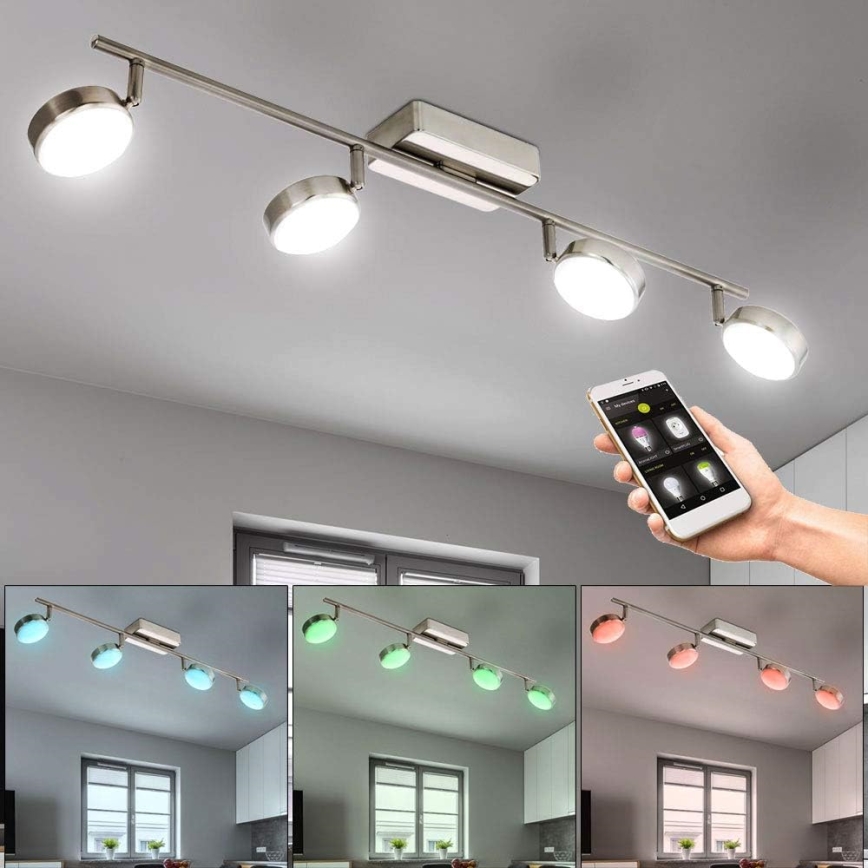 Eglo 33274 - LED RGBW Stmievateľné bodové svietidlo CORROPOLI-C 4xLED/5W/230V