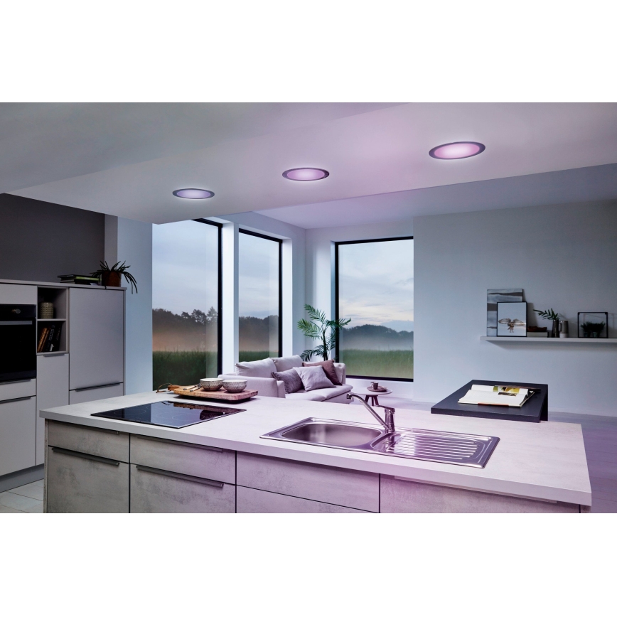 Eglo 33317 - LED RGBW Stmievateľné zapustené stropné svietidlo FUEVA-C LED/15,6W/230V 2700-6500K priemer 22,5 cm