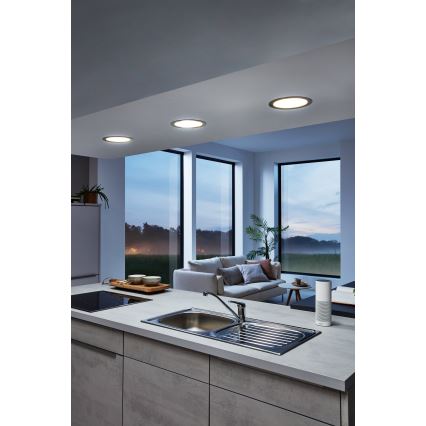 Eglo 33317 - LED RGBW Stmievateľné zapustené stropné svietidlo FUEVA-C LED/15,6W/230V 2700-6500K priemer 22,5 cm