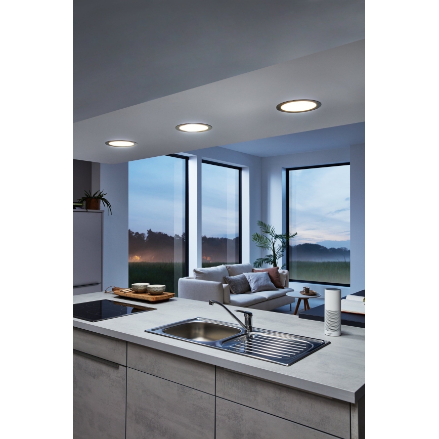 Eglo 33317 - LED RGBW Stmievateľné zapustené stropné svietidlo FUEVA-C LED/15,6W/230V 2700-6500K priemer 22,5 cm