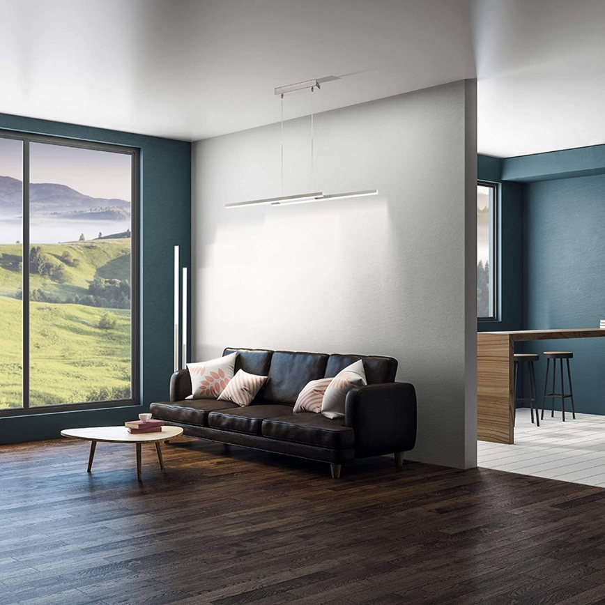 Eglo 33323 - LED RGBW stmievateľná stojacia lampa FRAIOLI-C LED/34W/230V 2700-6500K matný chróm