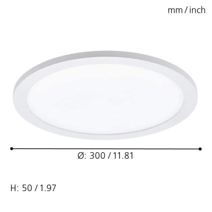 Eglo 33341 - LED RGBW Stmievateľné stropné svietidlo SARSINA-C LED/16W/230V 2700-6500K pr. 30 cm + diaľkové ovládanie