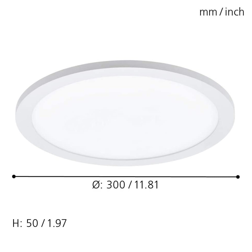 Eglo 33341 - LED RGBW Stmievateľné stropné svietidlo SARSINA-C LED/16W/230V 2700-6500K pr. 30 cm + diaľkové ovládanie