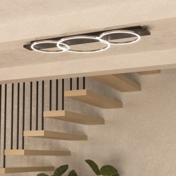 Eglo 33488 - LED stropné svietidlo BOYAL 2xLED/12W/230V + LED/12W čierne