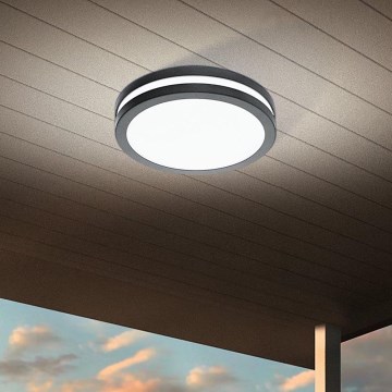 Eglo 33571 - LED Stmievateľné kúpeľňové stropné svietidlo LOCANA-C LED/14W/230V IP44 antracit
