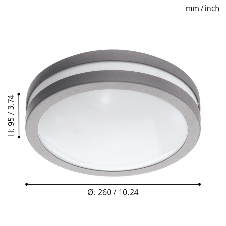 Eglo 33572 - LED Stmievateľné kúpeľňové svietidlo LOCANA-C LED/14W/230V IP44 strieborná