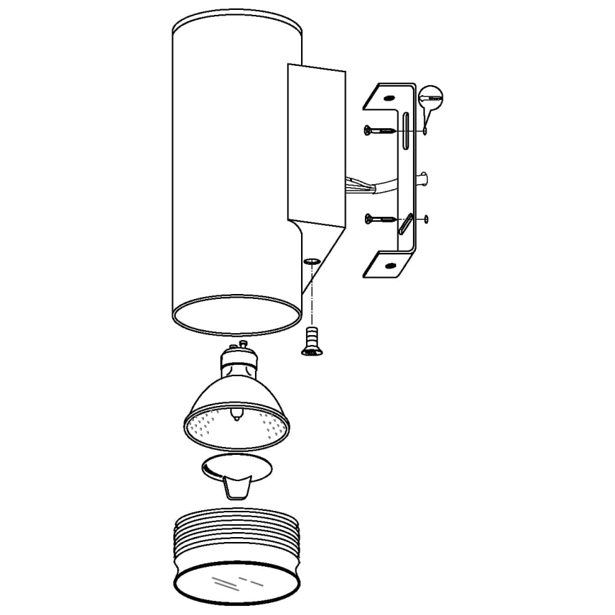 Eglo 33582 - LED RGBW Stmievateľné vonkajšie nástenné osvetlenie RIGA 2xGU10/5W/230V IP44