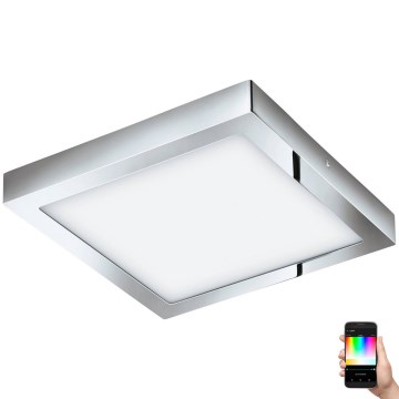 Eglo 33668-LED RGBW Stmievateľné kúpeľňové svietidlo FUEVA-C 21W/230V 2700-6500K 30x30cm IP44