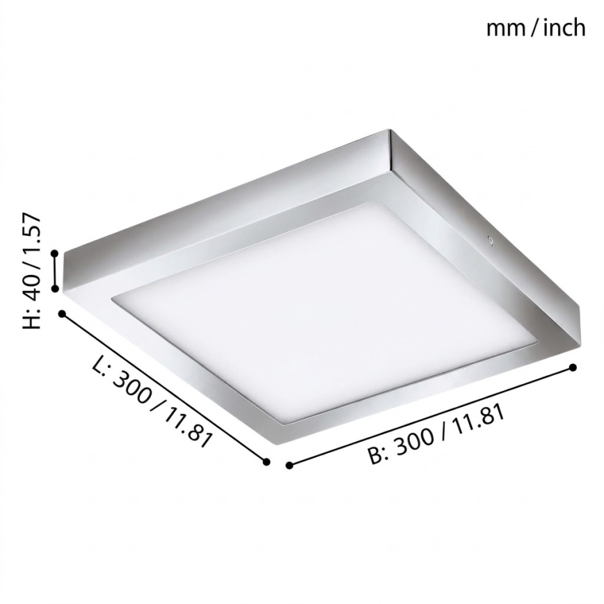 Eglo 33668-LED RGBW Stmievateľné kúpeľňové svietidlo FUEVA-C 21W/230V 2700-6500K 30x30cm IP44
