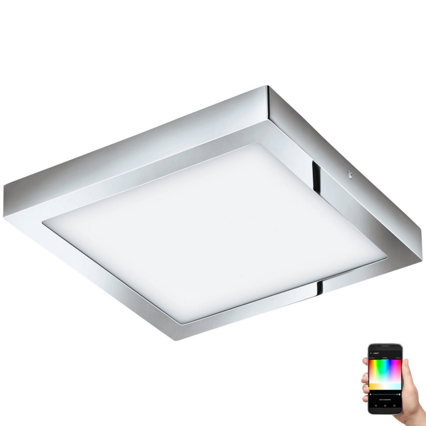 Eglo 33668-LED RGBW Stmievateľné kúpeľňové svietidlo FUEVA-C 21W/230V 30x30cm IP44