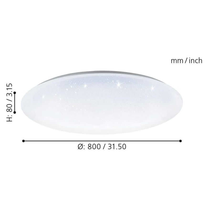 Eglo 33669 - LED RGBW Stmievateľné stropné svietidlo TOTARI-C LED/43W/230V 2700-6500K biela + diaľkové ovládanie