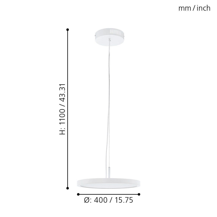 Eglo 33675 - LED RGBW Stmievateľný luster na lanku CERIGNOLA-C LED/21W/230V 2700-6500K + diaľkové ovládanie