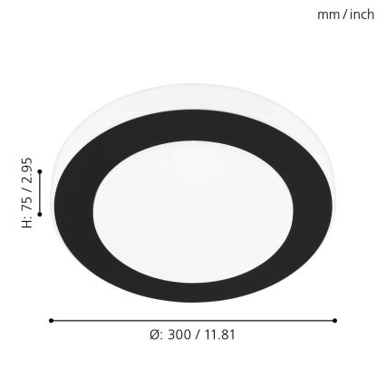 Eglo 33682 - LED Kúpeľňové stropné svietidlo CARPI LED/11W/230V IP44