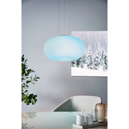 Eglo 33766 - LED RGBW Stmievateľný luster na lanku OPTICA-C LED/22W/230V 2700-6500K pr. 37,5 cm