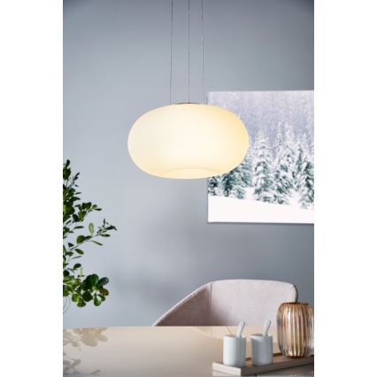 Eglo 33766 - LED RGBW Stmievateľný luster na lanku OPTICA-C LED/22W/230V 2700-6500K pr. 37,5 cm