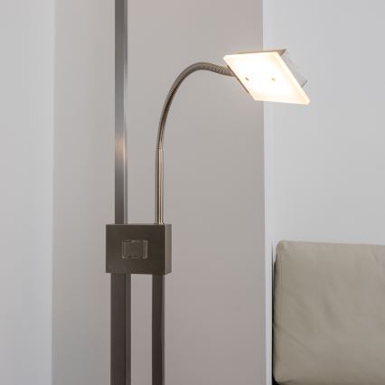 Eglo 33817 - LED Stmievateľná dotyková stojacia lampa SOLANO LED/30W/230V + LED/4W