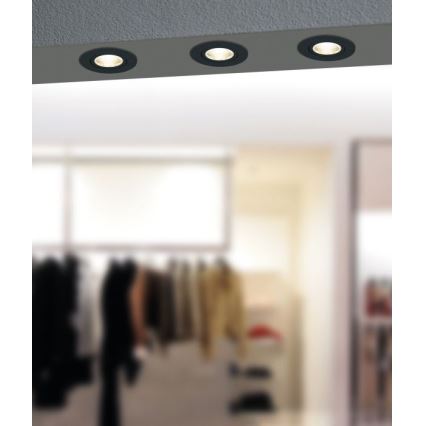 Eglo - LED Stmievateľné podhľadové svietidlo LED/6W/230V čierna