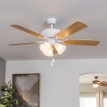 Eglo 35076 - Stropný ventilátor LAS PALMAS 3xE27/40W/230V hnedý