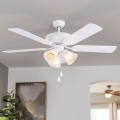 Eglo 35076 - Stropný ventilátor LAS PALMAS 3xE27/40W/230V hnedý