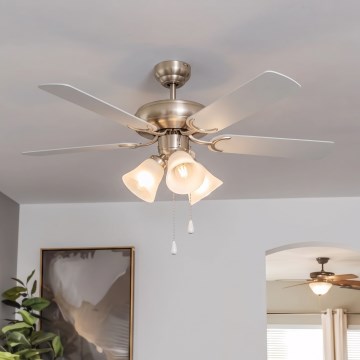 Eglo 35077 - Stropný ventilátor LAS PALMAS 3xE27/40W/230V sivý