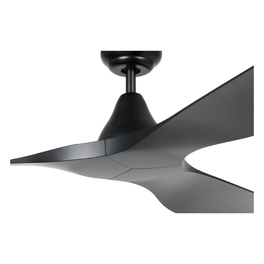 Eglo - Stropný ventilátor pr. 132 cm, čierny + diaľkové ovládanie