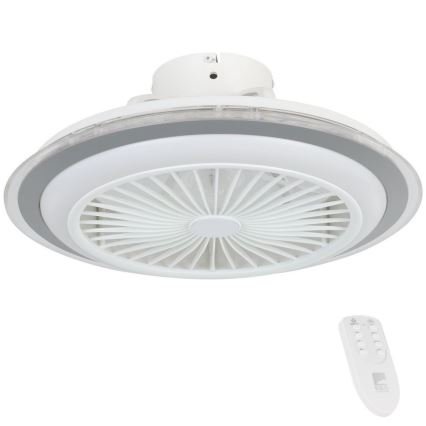 Eglo - LED Stmievateľný stropný ventilátor LED/25,5W/230V biela/šedá 2700-6500K + diaľkové ovládanie