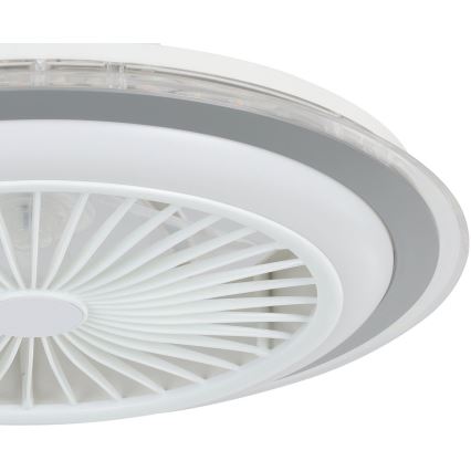 Eglo - LED Stmievateľný stropný ventilátor LED/25,5W/230V biela/šedá 2700-6500K + diaľkové ovládanie