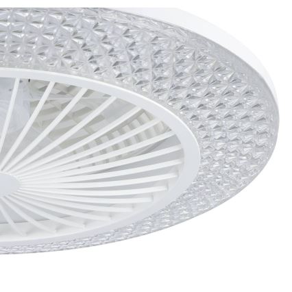 Eglo - LED stmievateľný stropný ventilátor 3xLED/12,6W/230V 2700-6500K pr. 55 cm biela + diaľkové ovládanie