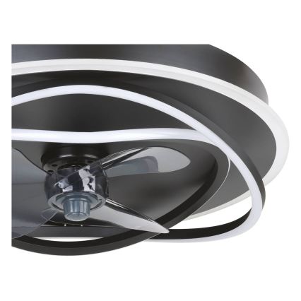Eglo - LED Stmievateľný stropný ventilátor 4xLED/9W/230V 2700-6500K priemer 50 cm čierny + diaľkové ovládanie