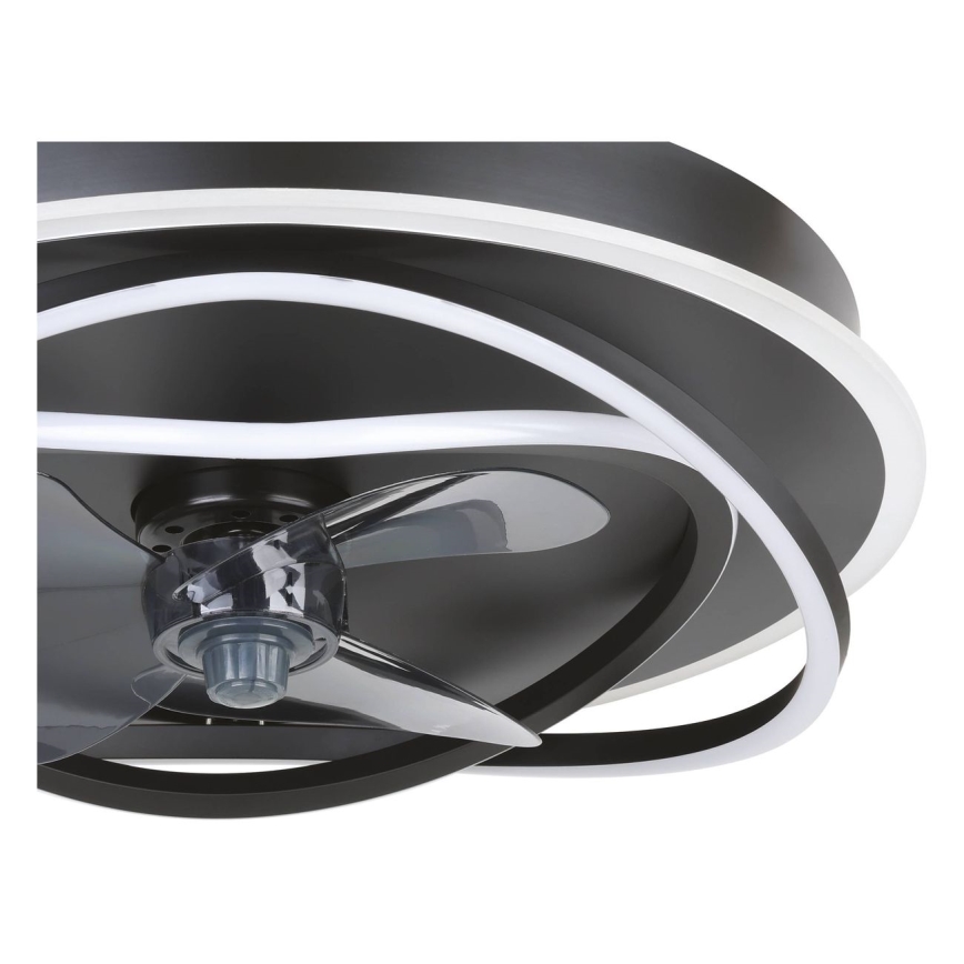 Eglo - LED Stmievateľný stropný ventilátor 4xLED/9W/230V 2700-6500K priemer 50 cm čierny + diaľkové ovládanie