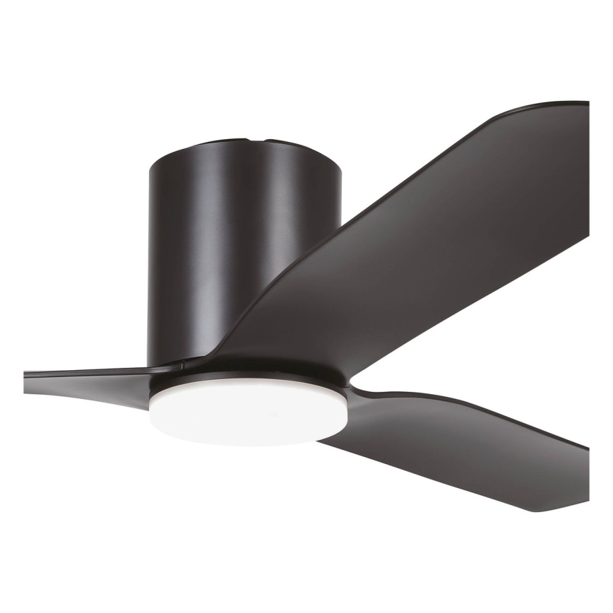 Eglo - LED Stmievateľný stropný ventilátor LED/17W/230V 3000/4000/5000K pr. 132 cm čierny + diaľkové ovládanie