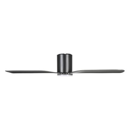 Eglo - LED Stmievateľný stropný ventilátor LED/17W/230V 3000/4000/5000K pr. 132 cm čierny + diaľkové ovládanie