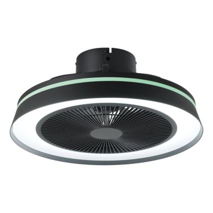 Eglo - LED RGBW zatemnljiv stropni ventilator 3xLED/8,5W/230V+LED/6W 2700-6500K premer 48 cm črna + daljinski upravljalnik