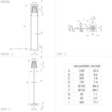 Eglo - Stojacia lampa 1xE27/40W/230V čierna