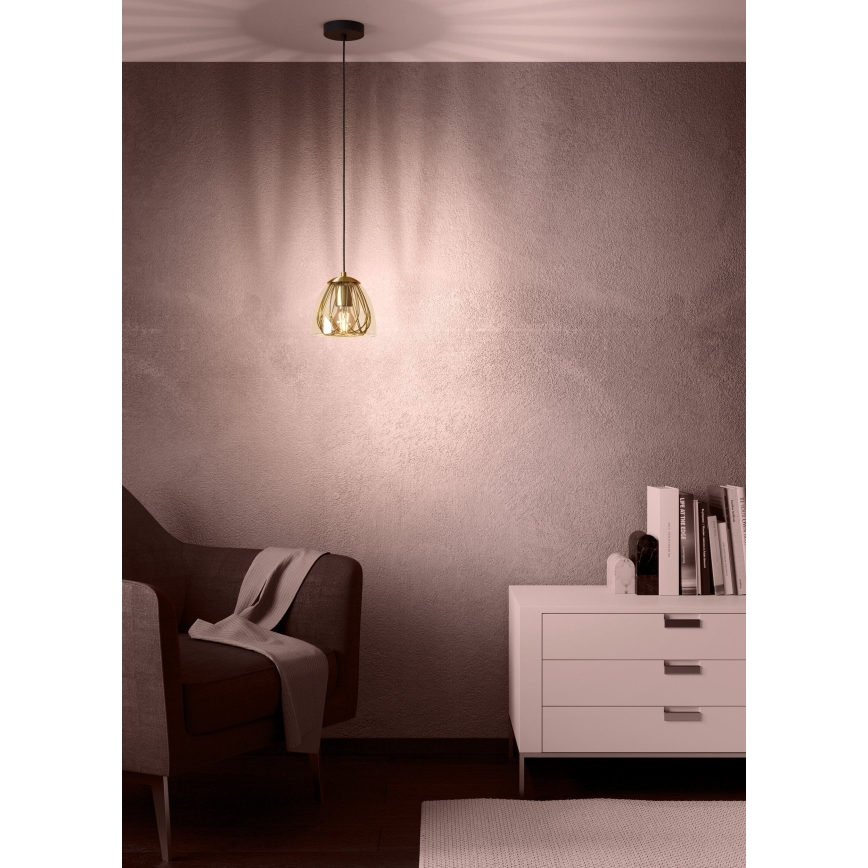 Eglo - Luster na lanku 1xE27/40W/230V zlatá
