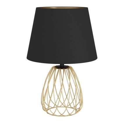 Eglo - Stolná lampa 1xE27/40W/230V čierna/zlatá