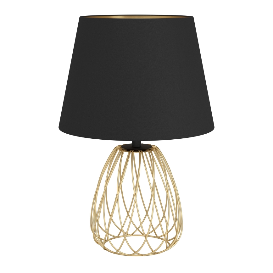 Eglo - Stolná lampa 1xE27/40W/230V čierna/zlatá