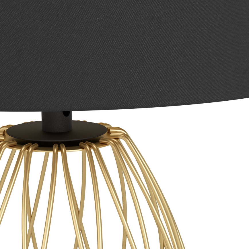 Eglo - Stolná lampa 1xE27/40W/230V čierna/zlatá
