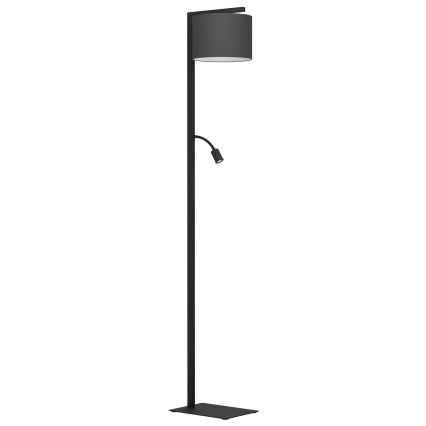 Eglo - LED Stojacia lampa 1xE27/40W/230V + LED/3,8W 3000K čierna