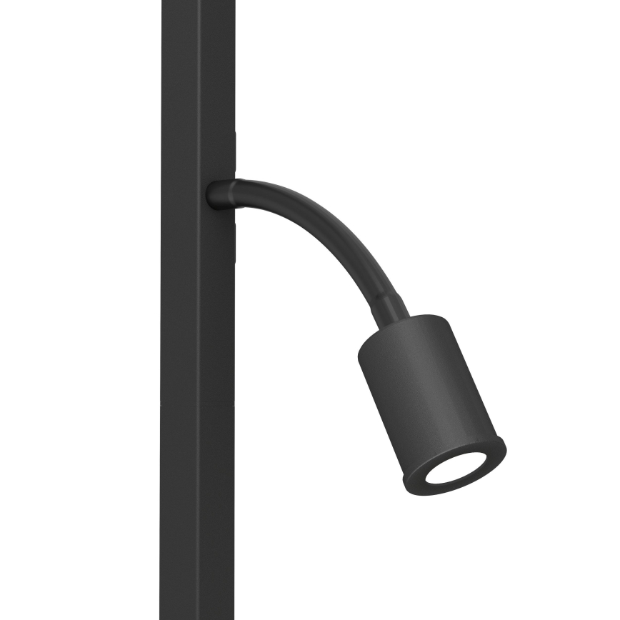 Eglo - LED Stojacia lampa 1xE27/40W/230V + LED/3,8W 3000K čierna