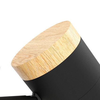 Eglo - LED Stojacia lampa 3xGU10/4,5W/230V 3000K čierna/hnedá